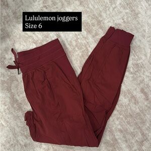 lululemon athletica Burgundy Track Joggers
